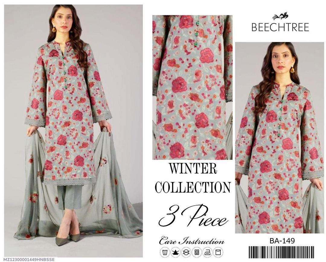 FABRIC DHANAK WITH WOOL 3 Pcs