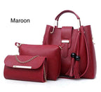 Stylish Women's Leather Hand Bag Set