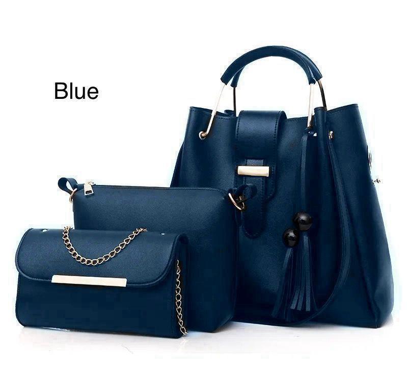 Stylish Women's Leather Hand Bag Set