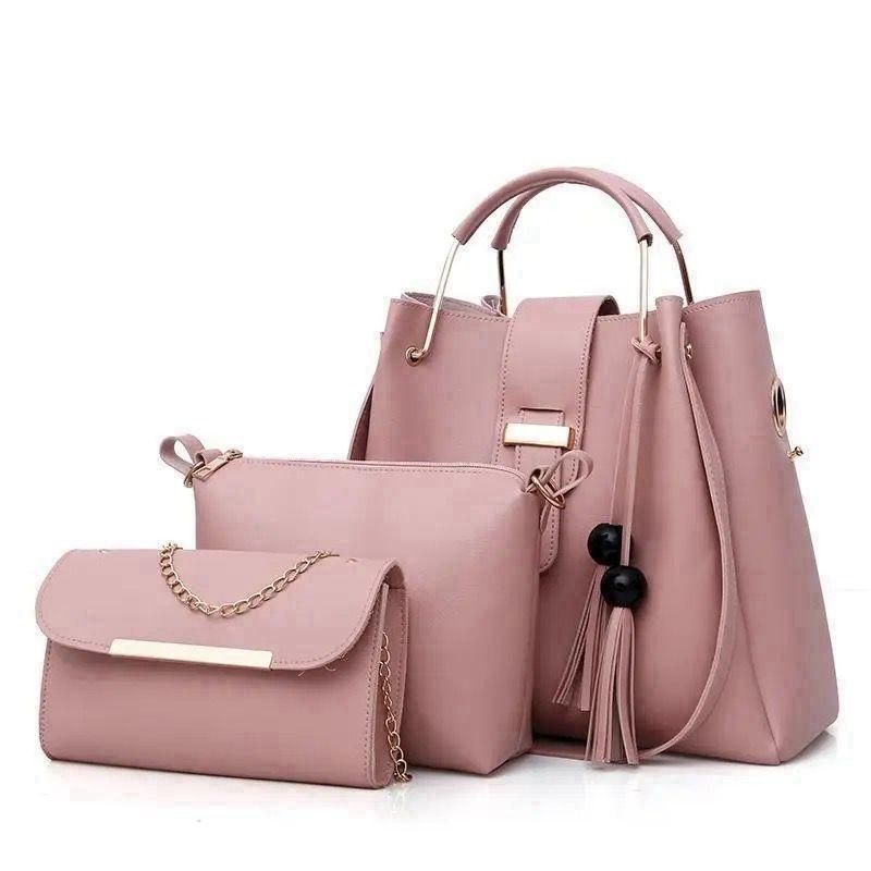 Stylish Women's Leather Hand Bag Set