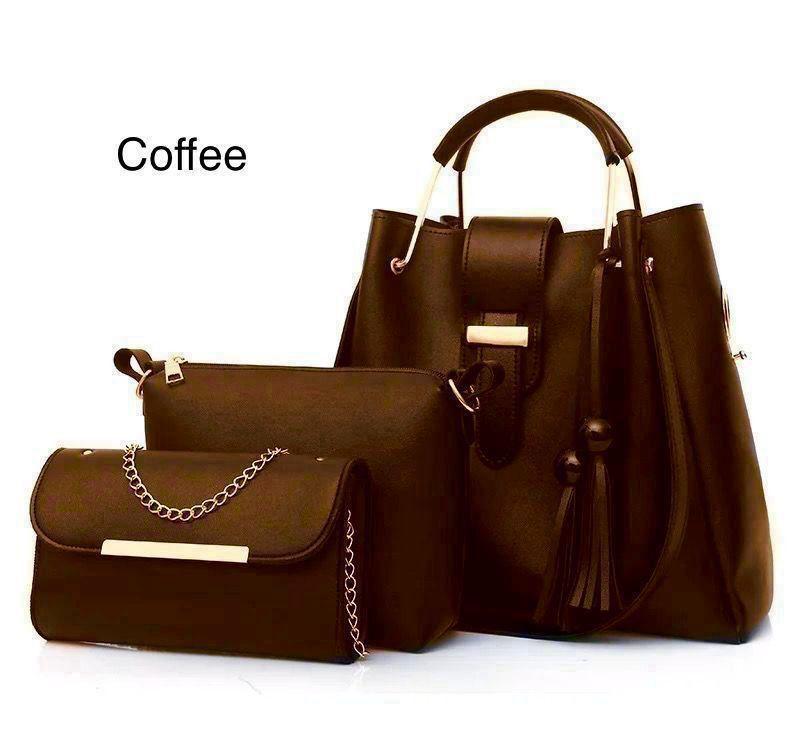 Stylish Women's Leather Hand Bag Set