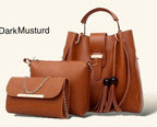 Stylish Women's Leather Hand Bag Set
