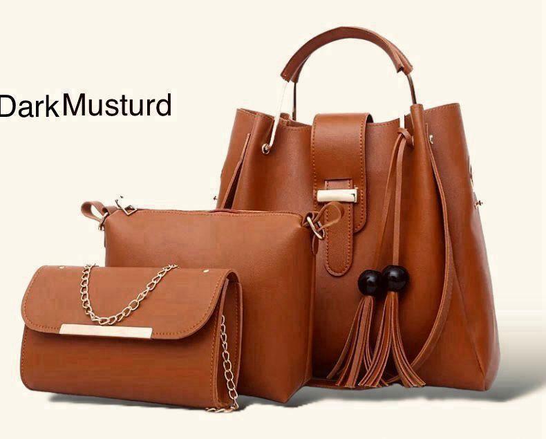 Stylish Women's Leather Hand Bag Set