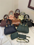 Girl's Rexine Hand Bag Set - Stylish & Versatile 3 pcs