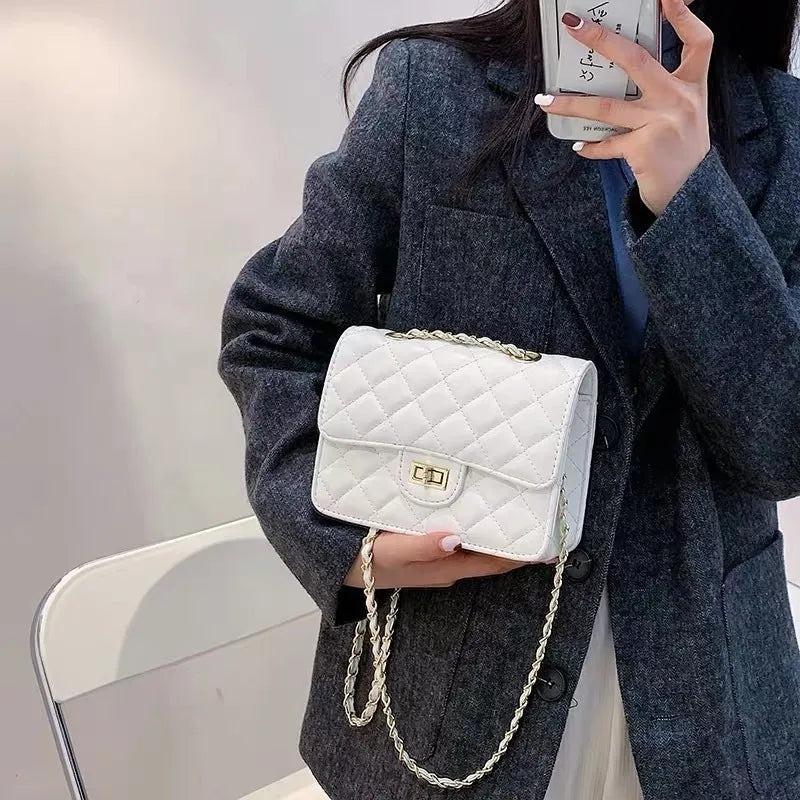 Leather Embroidered Shoulder Bag