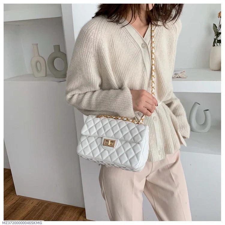 Leather Embroidered Shoulder Bag