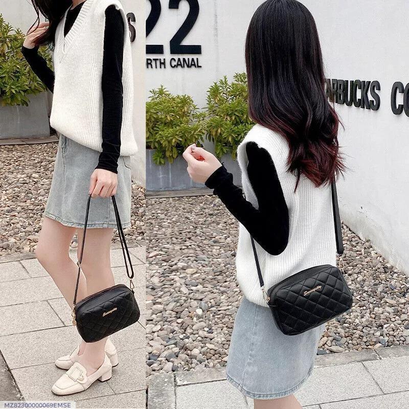 Chic Girl's PU Leather Embroidered Shoulder Bag